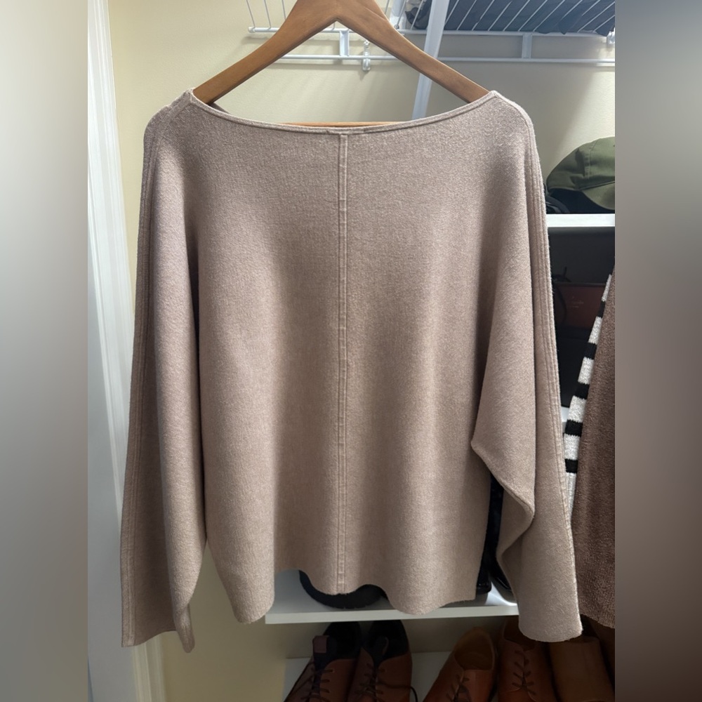 Babaton Oversized Crew Neck Sweater - Taupe